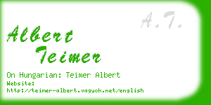 albert teimer business card